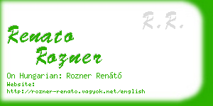 renato rozner business card